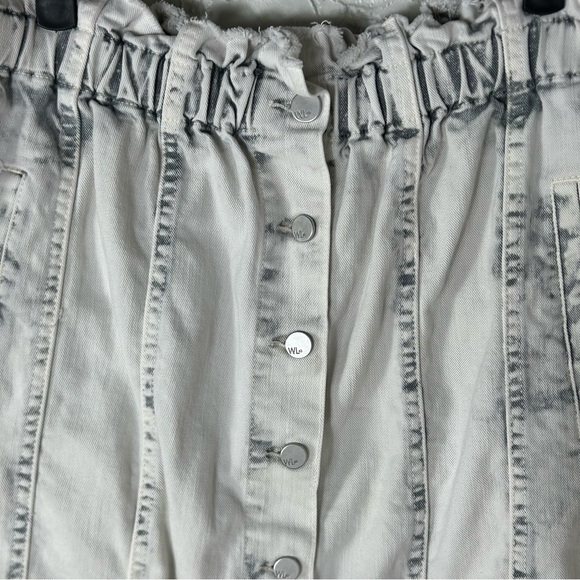 Wash Lab | Sally Button Front Skirt Grey Wash Midi Denim Size 31 - Picture 8 of 11